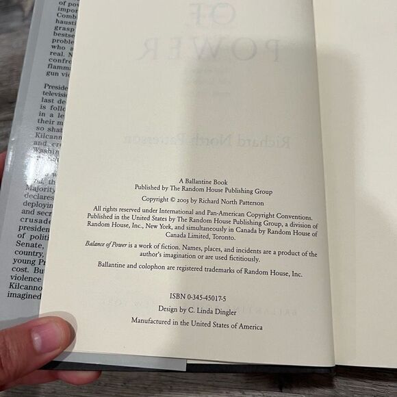 Balance of Power by Richard North Patterson Hardback - Picture 3 of 5